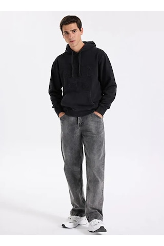 Guess Eco Tyler Hoodıe Kapşonlu Sweatshırt M5bq21kcny4 M5bq21kcny4 F73j SiYAH