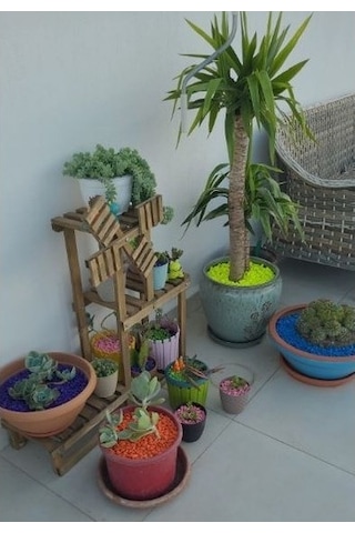 Dekoratif Vazo Taşı Renkli Saksı Taşı 5 Paket Renkli Dekoratif Taş Çakıl Taşı Küllük Taşı 4 Kilogrm
