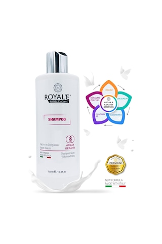 Royale Professional Argan Keratin Hacim ve Dolgunluk Veren Şampuan 500 ML