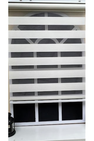 Storburada Zebra Stor Sert Plastik Kasalı Ekru Perde Stb 400v02-pd Ekru