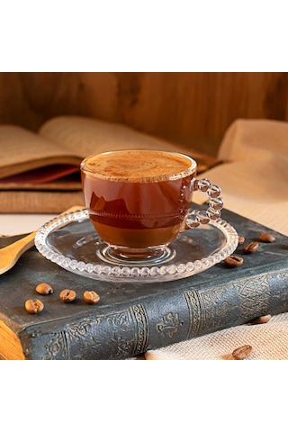 Perotti 12602 6 lı Kahve Fincanı Cam Kahve Fincan Takımı