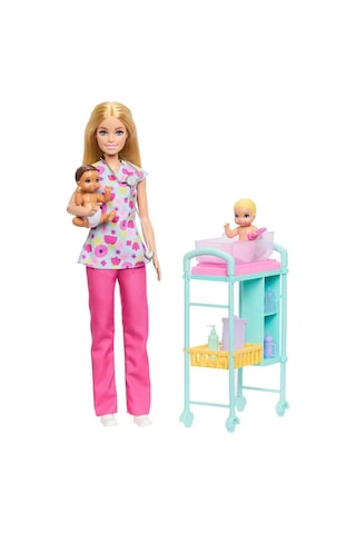 Barbie Kariyer Bebekleri Çocuk Doktoru Oyun Seti Jmk12