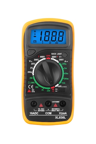 XL830L Dijital Multimetre – Volt, Amper, Ohm Ölçen Geniş Fonksiyonlu Avometre