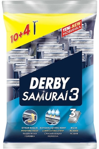 Derby Samurai 3 Tıraş Bıçağı 14'lü Derby Samurai 3 Tıraş Bıçağı 14'lü