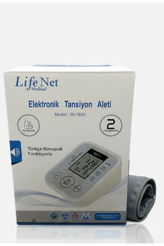 Lifenet Medikal Jn-163d Elektronik Tansiyon Aleti Türkçe Konuşan, Otomatik Ölçüm, 2 Yıl Garantili