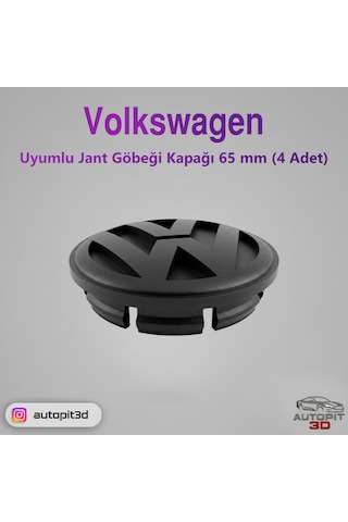 Volkswagen Uyumlu Jant Göbeği Kapağı 65 Mm 4 Adet