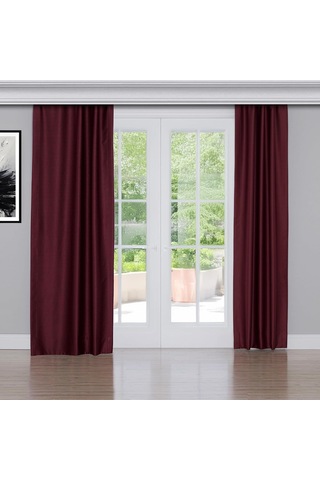 Fabric Design Blackout Açık Bordo Karartma Özellikli Fon Perde 200 X 270 Çok Renkli