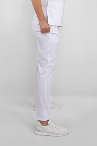 Unisex Beyaz Soft Likralı Cerrahi Doktor Pantolon Hemşire Alt Üniforma Beyaz