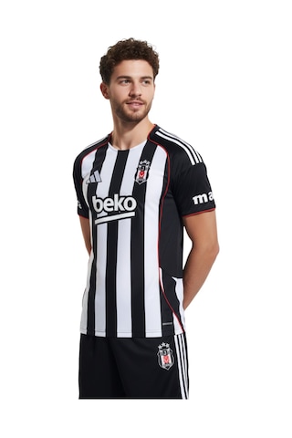 Beşiktaş Lisanslı 25/26 Siyah Beyaz Çubuklu Forma Lazer Kutu Siyah - Beyaz - Kırmızı