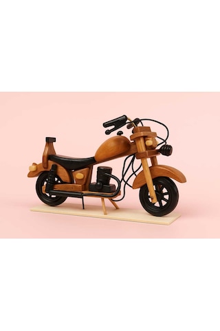 Retro Ahşap Vintage Motosiklet Biblo Orta Boy Retro Ahşap Vintage Motosiklet Biblo Orta Boy