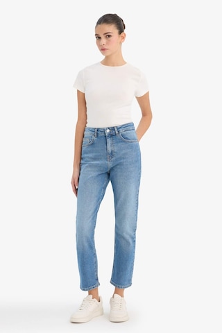 Defacto Mary Vintage Straight Fit Yüksek Bel Bilek Boy Jean Yıkamalı Pantolon F3094ax25wnnm28 Mavi