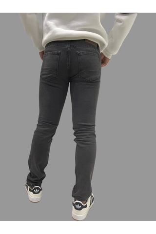 Erkek Dar Paça Düz Newone Füme Kot Pantolon Füme