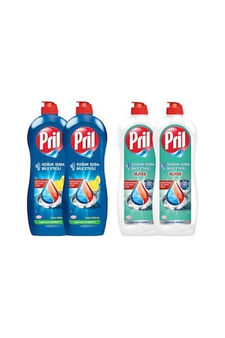 Pril Cold Power Bulaşık Deterjanı Limon 5 Etki 2 x 675 G + Hijyen 2 x 675 G