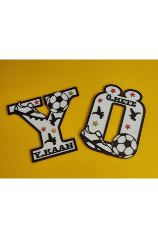 Çocuk Odası İçin Baş Harfine Göre Hazırlanacak Kapı Veya Duvar Süsü Kişiye Özel Isim Yazılı 30 Cm 28