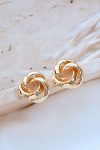 Kadın Gold Loop Küpe Çok Renkli