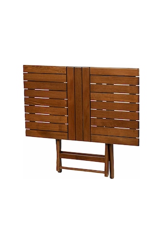 Bahçeme Kaş 60X100 Katlanabilir Ahşap Bahçe Balkon Masası