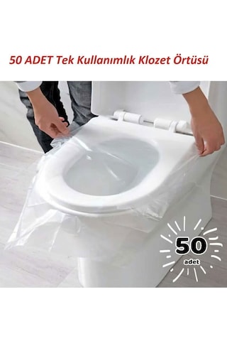 Mainshop 50 Adet Kullan At Klozet Örtüsü Şeffaf
