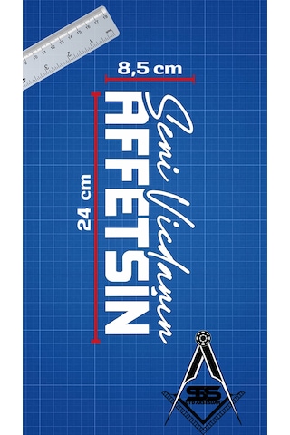 Seni Vicdanın Affetsin Yazı Jdm Araba-motosiklet Cam Etiket Sticker 24x8,4cm Beyaz Renk Beyaz