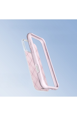 Apple Uyumlu iPhone 16 Pro Max Kılıf M-safe Şarj Özellikli Youngkit Argyle Serisi Kapak Pembe