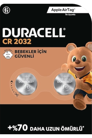 Duracell Lityum 2032 Düğme Pil 3V 2'li Paket (CR2032)