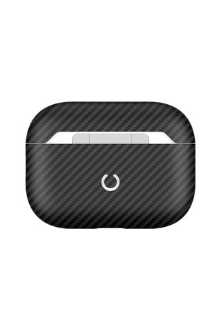 Mobaxaksesuar Apple Uyumlu AirPods Pro 1. / 2. Nesil İle Kılıf 600d Karbon Fiber Yapılı Kulaklık Kılıfı 43 Siyah