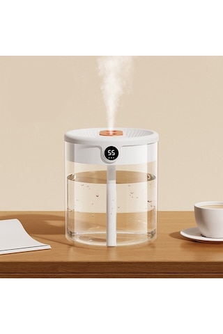 Ezere K15 Işıklı Led Ekranlı Humidifier Araç Ev Hava Nemlendirme Cihazı