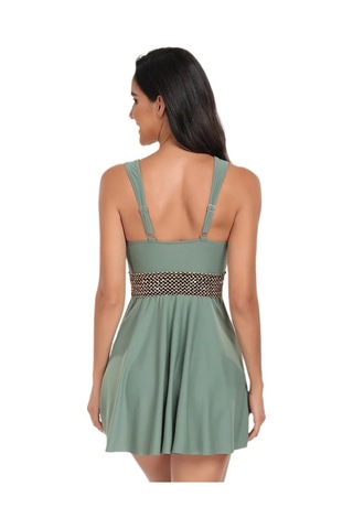 Büyük Beden Muhafazakar Etek Ayrık Kurdela Plaj Elbisesi Kırmızı