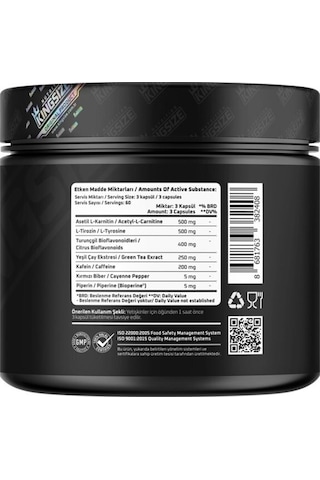 Kingsize Nutrition Fire Caps 180 Kapsül