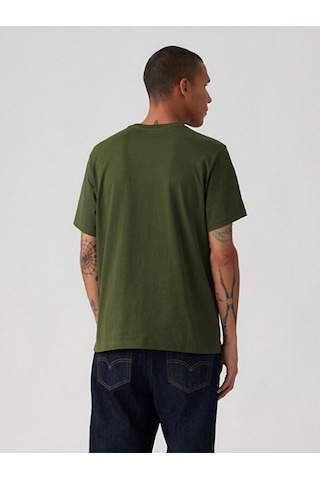 Levi's Oversize Minimalist Erkek T-shirt - Kısa Kol - Regular Fit Yeşil
