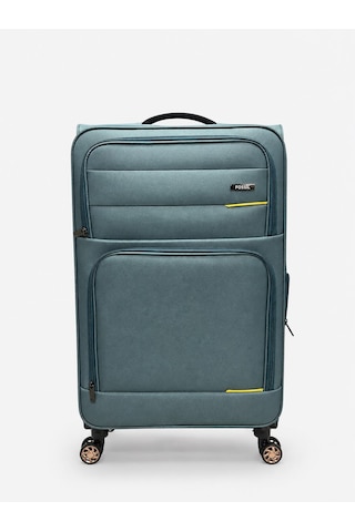Fossil Unisex Kumaş Büyük Boy Ultra Hafif Şifreli Körüklü Kendi Etrafında Dönebilen Valiz 013-01 Petrol