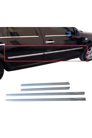 Vw Bora 1998-2004 Arası Krom Yan Kapı Çıta 4 Prç P.çelik
