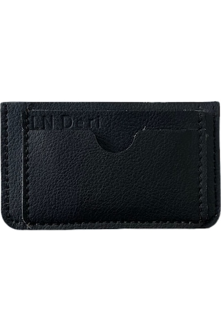 Gerçek Deri El Yapımı Kartlık - Deri Kartlık - Siyah Deri Kartlık Siyah