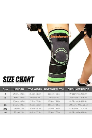 Pazly Esnek Dizlik - Koşu, Bisiklet, Basketbol İçin Eklem Koruma Çok Renkli