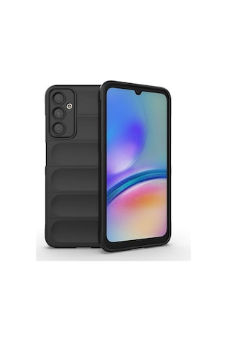 Galaxy A05s Kılıf Esnek Tpu Oyuklu Arka Yüzey Tasarımlı Zore Etnik Silikon Kapak Siyah
