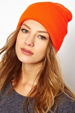 Unisex Kışlık Turuncu Katlamalı Bere Turuncu