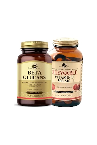 Solgar Beta 1.3 Glucans 60 Tb+ Chewable Vitamin-c 500 Mg 90 Tablet