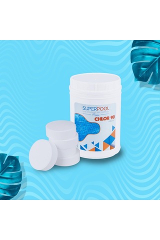 SPP Superpool Superchlor 90 TB %90 Premium Tablet Klor 1 KG Havuz Kimyasalı