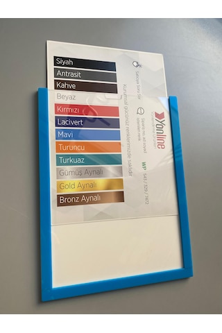 2 Adet A4 Mavi Belge Sertifika Çerçevesi Föylük