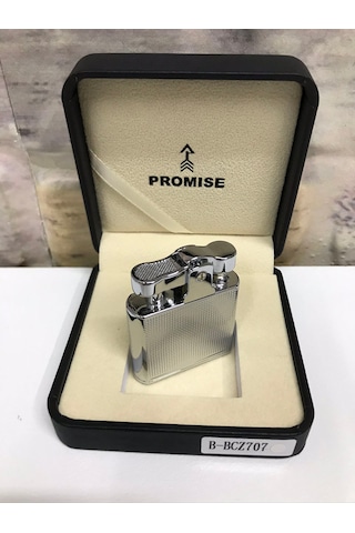 Promise Marka Benzinli Gümüş Gri Yuvarlak Logo Desenli Kişiye Öze