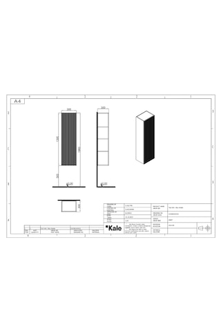 Kale Zenith Boy Dolabı Ceviz