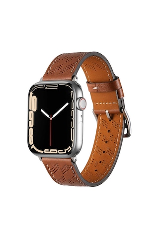 Watch 40mm Uyumlu Krd-76 Pu Deri Kordon Strap Kayış Clo- Mürdüm