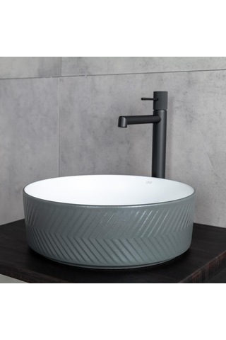 Lena E-W5002GB Tezgahüstü Lavabo Mat Gri