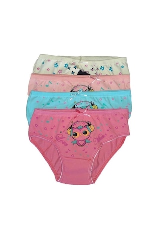 Seher 12 Adet Sedef Yıldız Kız Çocuk Ince Lastik Likralı Bikini Külot