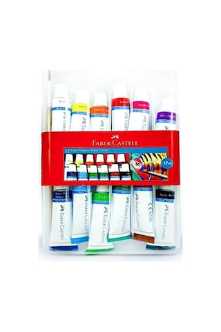 Faber-castell Tüp Guaj Boya, 12 Renk 10'lu