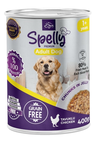 Spelly Tavuklu Yetişkin Köpek Maması Konserve 12 x 400 G