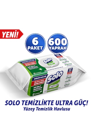 Solo Sedir Ağacı Yasemin Esintisi Yüzey Temizlik Havlusu 6'lı