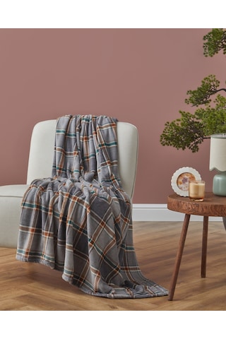 Rena Ekose Baskılı Supersoft Tv Battaniye 120x160 Cm Gri-yeşil