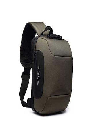 Wondernest Ozuko 9223 Korsan Güçlü Erkek Çanta, Usb Şarj, Suya Dayanıklı, Büyük Boy, Stil: Güvenli Tasarım Altın