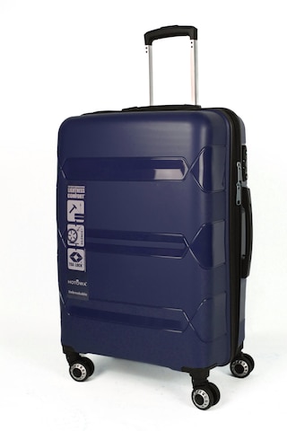 Hotowa Gold Pp Valiz 8011 Koyu Mavi Tsa Kilitli Orta Boy Koyu Mavi