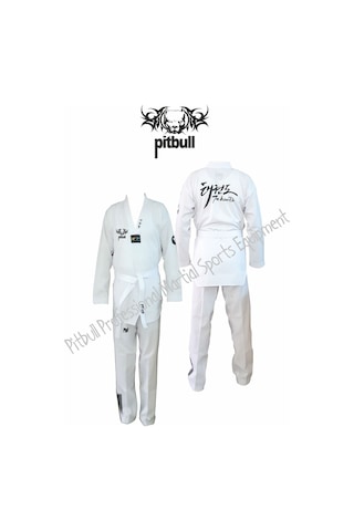 Remege Taekwondo Elbisesi - Çocuk Tekvando Elbisesi - Beyaz Yaka Dobok Beyaz